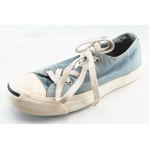 Converse Jack Purcell Women Sz 4.5‎ M Blue Lace Up Fashion Sneakers Fabric Shoe